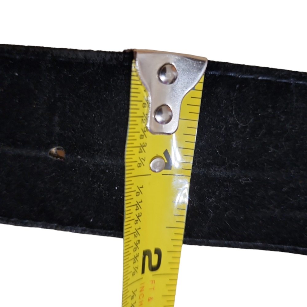 Velvet and faux gold chain women's belt. M/L - Picture 12 of 12